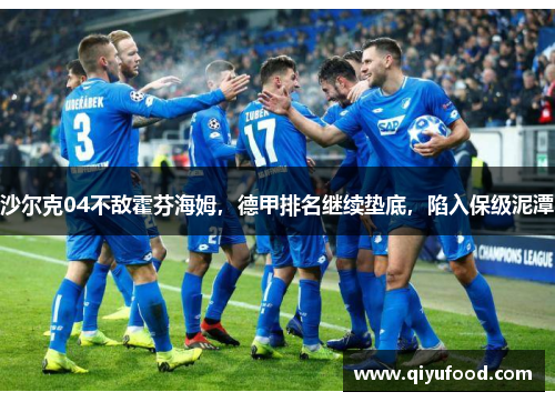 沙尔克04不敌霍芬海姆，德甲排名继续垫底，陷入保级泥潭